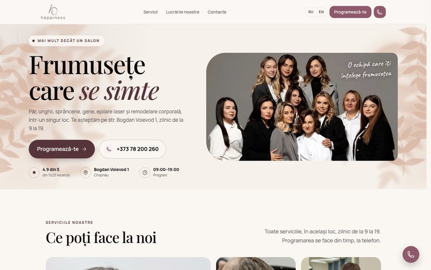 Salon de frumusețe — desktop